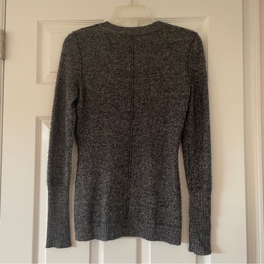 Aqua Cashmere V Neck Grey XS - Picture 3 of 3